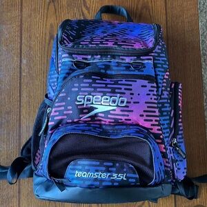 Speedo Teamster 35L Backpack - Black and Purple